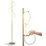 Brightech Saturn LED Tree Floor Lamp - Unique Design Matches Modern and Contemporary Decor - 3 Light Standing Pole Lamp- Tall Light for Living Room, Bedroom, and Office - Gold / Brass
