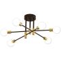 Sputnik Chandelier Mid Century Modern Nordic E26 LED Pendant Lighting Edison 4/6/8 Lights Chandeliers Ceiling Light Fixture Black Light for Living Room,Kitchen,Bedroom,Dining Room