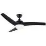 CO-Z 52 Modern Ceiling Fan with Lights and Remote in Black Finish, Contemporary Ceiling Fans with LED Light for Bedroom, Living Room, Kitchen, Industrial Ceiling Fan with 3 ABS Blades Reversible