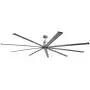 Big Air 96'' Industrial Indoor/Outdoor Ceiling Fan, 6 Speed with Remote, Silver