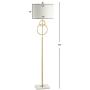 JONATHAN Y JYL1097A Haines 60'' Modern Circle Marble/Metal LED Floor Lamp Classic,Glam,Transitional for Bedrooms, Living Room, Office, Reading, Gold Leaf/White