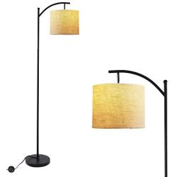 Twinkle Star Bedroom Arc Floor Lamp, Living Room Office Standing Reading Light with Hanging Shade, Foot Pedal Push Switch and Tall Pole for Mid Century Modern Farmhouse, with Energy Saving LED Bulb