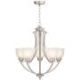 Milbury Satin Nickel Chandelier 24'' Wide Modern White Glass 5-Light Fixture for Dining Room House Foyer Kitchen Island Entryway Bedroom Living Room - Possini Euro Design Milbury Satin Nickel Chandelier 24'' Wide Modern White Glass 5-Light Fixture for Dining Room House Foyer Kitchen Island Entryway Bedroom Living Room - Possini Euro Design