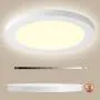 Oeegoo 2 Packs LED Surface Mounted Panel Ceiling Light Fixture Dammable, 12W 3000K Soft Warm Flat Flush Mount Downlight Lamp for Closet, Hallway, Stairs, Bathroom, Basement Lighting