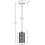Doraimi 1 Light W4 3/4''H8 3/4'' Prism Crystal Pendant with Brushed Nickel (Set of 3) Classic for Bar, Dining Room, Corridor,Living Room. LED Bulb(not Include)