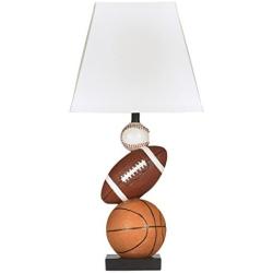 Signature Design by Ashley - Nyx Sports Table Lamp - Childrens Lamp - Sports Fan - Brown