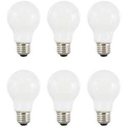 LEDVANCE 40816, Soft White SYLVANIA LED A19 Natural Light Series, 40W Equivalent, Efficient 5.5W, Dimmable, Frosted Finish, 2700K Color Temperature, 6 Pack