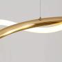 TFCF Modern LED Pendant Light with Remote Control Stepless Dimmable Contemporary Chandelier Gold 78W Adjustable Ceiling Fixture Wave Light for Dining Room & Kitchen Island (80cm/31.49Inch)
