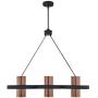 Westinghouse Lighting 6368900 Ariana Indoor, Matte Black Finish with Copper Shades Three-Light Chandelier, One Size, Two Tone