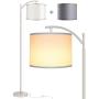 Rottogoon Floor Lamp for Living Room, LED Standing Lamp with 2 Lamp Shades for Bedroom, 9W LED Bulb Included