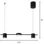 LAKIQ Modern Linear Pendant Lighting Fixture 3/5 Lights LED Chandelier Hanging Ceiling Light for Dining Table Living Room Kitchen Island(Black,3 Lights,Warm Light) LAKIQ Modern Linear Pendant Lighting Fixture 3/5 Lights LED Chandelier Hanging Ceiling Light for Dining Table Living Room Kitchen Island(Black,3 Lights,Warm Light)