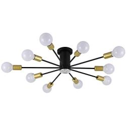 Sputnik Chandelier Lighting 10 Lights,with spot Light, Modern Ceiling Light Industrial Mid Century Pendant Lighting for Dining Room