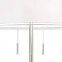 Roxie Modern Floor Lamp Brushed Steel Sheer and Linen Double Drum Shade for Living Room Reading Bedroom Office - Possini Euro Design