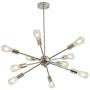 Sputnik Chandeliers 10 Lights Modern Pendant Lighting Industrial Vintage Ceiling Light Fixture, Nickel