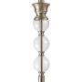 WINGBO Modern Floor Lamp 3 Stacked Glass Ball Free Standing Floor Lamps with Drum Shade, Tall Pole Light for Living Room Bedroom Modern Upright Light with LED Bulb