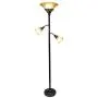 Elegant Designs LF2002-RBZ 3 Light Floor Lamp with Scalloped Glass Shades, 3.9, Restoration Bronze/Champagne