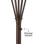 Volero Torchiere Floor Lamp LED Light Blaster Oil Rubbed Bronze Caged Frosted Glass Shade for Living Room Bedroom Office Uplight - Franklin Iron Works