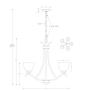 Doraimi Lighting Modern 5 Light Contemporary Chandeliers Printing Black Finish Modern Light