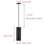 Hobaca GU10 Dia 6CM L 20CM Silver Ring Modern Tube Cylindrical LED Pendent Light Spotlights for Kitchen Island Dining Room Shop Bar Counter Decoration Pipe Hanging lamp Downlight Ceiling Spot