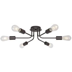 TULUCE 6 Light Sputnik Chandelier Oil Rubbed Bronze Ceiling Light Semi Flush Mount Light Ceiling for Kitchen Dining Room Living Room Foyer