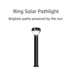 Ring Solar Pathlight -- Outdoor Motion-Sensor Security Light, Black (Ring Bridge required)