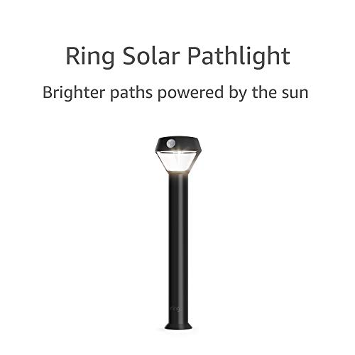 Ring Solar Pathlight -- Outdoor Motion-Sensor Security Light, Black (Ring Bridge required)