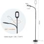 Floor Lamp, Tomshine Touch LED Floor Lamp Stepless Dimming with Remote Control, 4 Colors Temperatures Standing Lamp with Gooseneck for Living Room Bedroom Office Reading