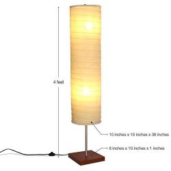 Brightech Serenity - Boho Floor Lamp for Living Rooms & Bedrooms – Soft Light for TV Watching or Bedside, Matches Mid Century Modern, Vintage, Asian Decor – Havana Brown