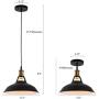 Homiforce Vintage Style 3 Light Black Pendant Light with Metal Shade in Matte-Black Finish-Modern Industrial Edison Style Hanging for Kitchen Island HMP3006 Close to Ceiling