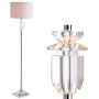 JONATHAN Y JYL1046A Aria 63'' Crystal/Metal LED Floor Lamp Contemporary,Glam,Transitional for Bedrooms, Living Room, Office, Reading, Clear/Chrome