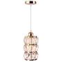 Cainjiazh 1-Light Modern Crystal Chandelier Mini Ceilng Light Adjustable Handing Lamp Pendant Lighting Fixture for Dining Room Bedroom Kitchen Island Window Hallway E27 Bulb Base
