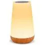 Table Lamp Touch Night Light - Portable Sensor Remote Control Bedside Lamps with Quick Rechargeable USB Dimmable Warm White Light 13 Colors RGB Table Lamp for Bedroom Living Room Office (White)