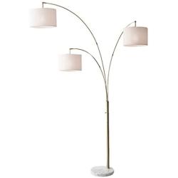 Adesso 4250-21 Bowery 3 Arm Arc Lamp, Brass, Antique Bronze