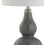 JONATHAN Y JYL1028A Anya 20.5'' Mini Glass LED Lamp Transitional,Glam,Midcentury for Bedroom, Living Room, Office, College Dorm, Coffee Table, Bookcase, 1, Gray