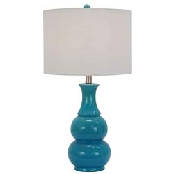 Décor Therapy TL17303 Table Lamp, 14x14x26.5, Teal