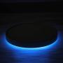 TALOYA LED Flush Mount Ceiling Light with Backlight 12 Inch 24W Surface Mount Light Fixture Ice Blue for Girl Boy Party Bedroom Living Room