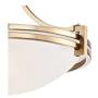 Deco Warm Brass Bowl Pendant Chandelier 12 1/2'' Wide Satin White Glass for Dining Room House Foyer Kitchen Island Entryway Bedroom Living Room - Possini Euro Design