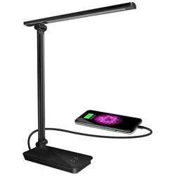 XIANRUI LED Desk Lamp Light, Dimmable Eye-Caring Folding Table LampsTouch Control with 3 Lighting Models 5 Color Temperature for Home Office Study Reading Bedroom