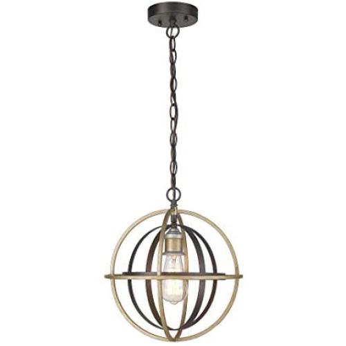 Odeums Antique Pendant Lights, Kitchen Island Pendant Lighting Fixture, Pendant Hanging Lights in Spherical Shade for Dining Room, Living Room, Hallway, Bedroom, Entryway