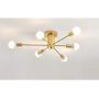 SILJOY Modern Sputnik Chandelier Gold Creative Molecular Ceiling Light Glass Globe Chandeliers Dimmable for Living Room Dining Room