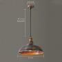 NIUYAO 14'' Wide Rustic Industrail Big Barn Pendant Light Lamp Dome Shade Hanging Ceiling Light [Rust Silver] 427709