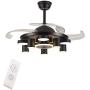 42'' Modern Ceiling Fans with Lights, 3 Colors Change 3 Speed Set, Mute motor Indoor Fan Light for Living Room, Kitchen, Bedroom, Dining Room, Dinner Rroom (Black)