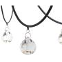 LOG BARN Farmhouse Chandelier, 5-Light Black Chandelier, Dining Room Hanging Light Fixture with Crystal Pendants, 24.5” Dia