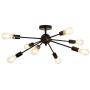 ZGLAOJT Vintage Semi Flush Mount Ceiling Light with E26 Base Modern Antique Black Sputnik 8 Light Chandelier Industrial Ceiling Lamp Fixture for Kitchen Dining Room Bedroom Study Living Room ZGLAOJT Vintage Semi Flush Mount Ceiling Light with E26 Base Modern Antique Black Sputnik 8 Light Chandelier Industrial Ceiling Lamp Fixture for Kitchen Dining Room Bedroom Study Living Room