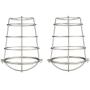 Dysmio Metal Wire cage for Hanging Pendant Lighting, 2-1/4-Inch Brushed Nickel Industrial Cage Neckless Metal Shade, for Ceiling Pendant Lights for Dining Room Bedroom - Pack of 2