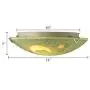 SUSUO Mosaic Design Blue Stained Glass Flush Mount Ceiling Light with Moon and Star Pattern Vingte Art Deco Ceiling Fixture for Bedroom Living Room Hallway Kitchen Bar