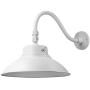 14in. White LED Gooseneck Barn Light 42W 4000lm Warmlight LED Fixture for Indoor/Outdoor Use - Photocell Included - Swivel Head ,Energy Star Rated - ETL Listed - Sign Lighting - 3000K Warmlight 1pk