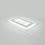 LAKIQ Super Thin Acrylic LED Flush Mount Ceiling Light Fixture Living Room Modern Rectangle Close to Ceiling Chandelier Lighting for Bedroom Dining Room(23.5,White Light)