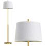 Oneach Modern Floor Lamp for Living Room 62’H Contemporary Standing Light for Bedrooms Office Minimalist Metal Gold Floor Lamp for Home Antique Brass