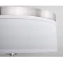 Kira Home Walker 20'' Large Mid-Century Modern 3-Light Flush Mount Ceiling Light, White Fabric Shade + Round Glass Diffuser, Brushed Nickel Finish